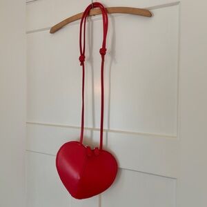 Red heart crossbody bag